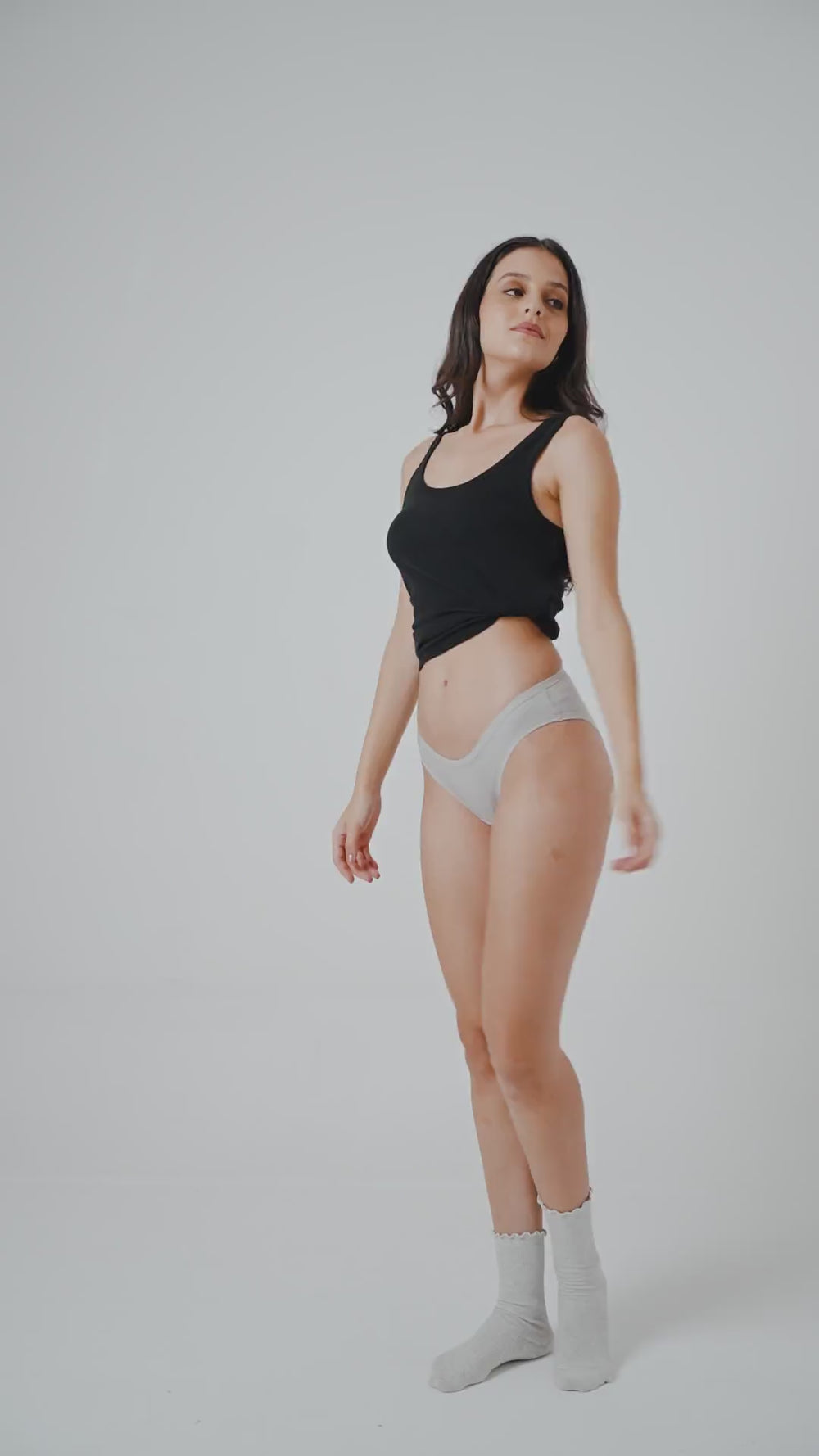 Set of three Supima Full Coverage Bikini - Cloudy White Nessies