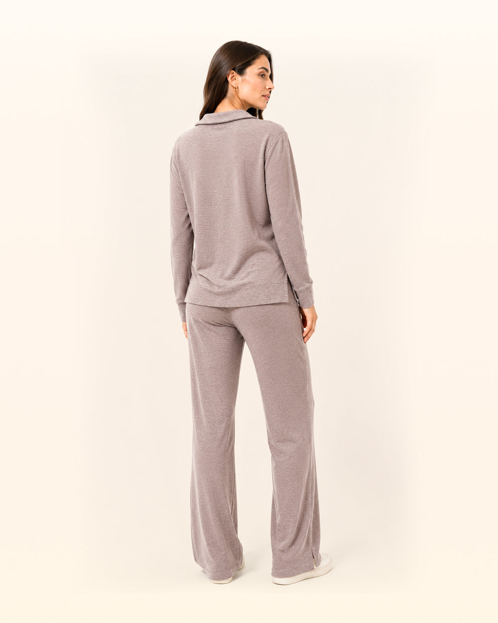 Beige Ottoman Long-Sleeve Set