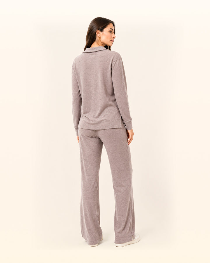 Beige Ottoman Long-Sleeve Set