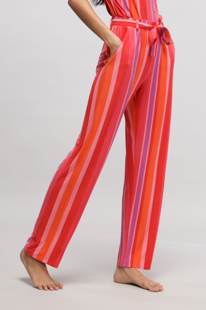 Red Stripe Pajama Set with vibrant colors and comfortable fit.