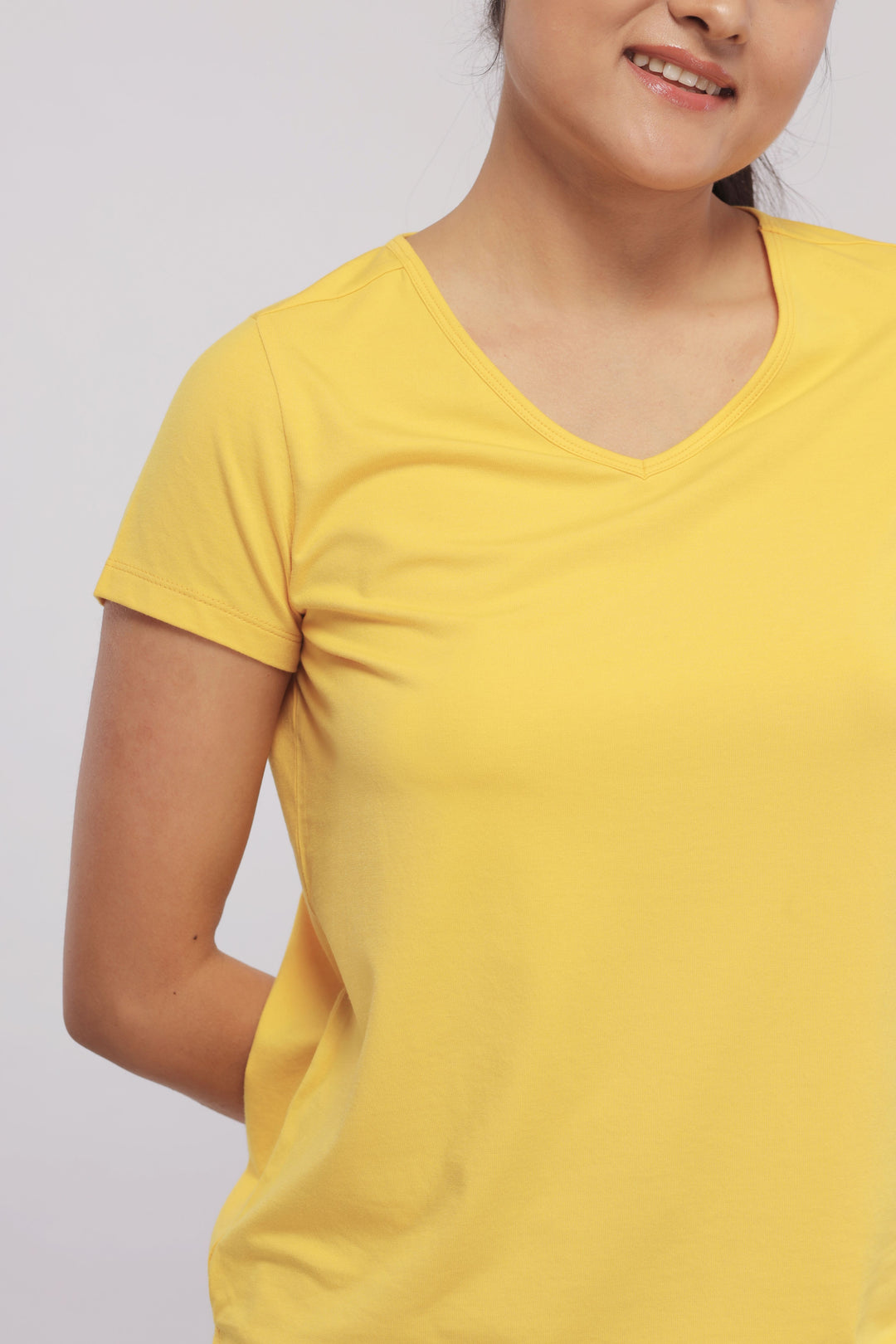 Sunny Lime Flared Supima® Lounge Set in vibrant yellow color.