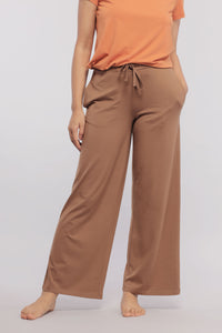 Home Brown Flared Supima® Lounge Pant featuring soft fabric and relaxed fit.