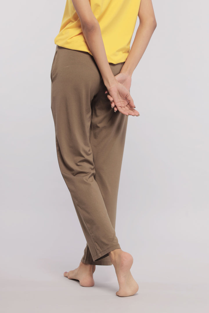 Military Olive Straight Supima® Lounge Set, comfortable outfit for relaxation.