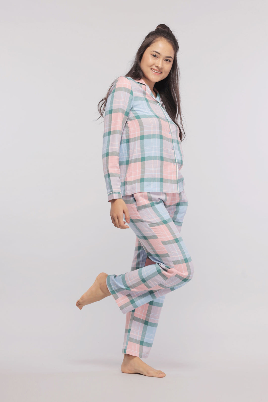Plaid Flannel Pajama Set
