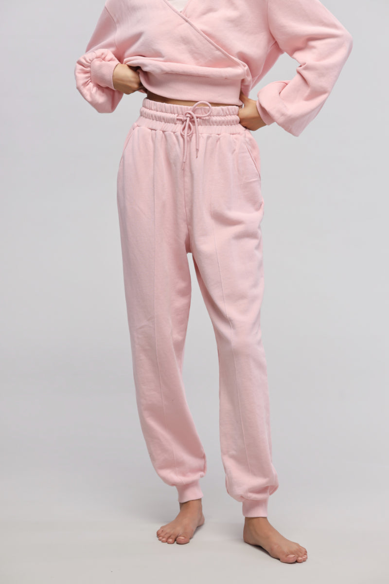 Pink Terry Travel Joggers