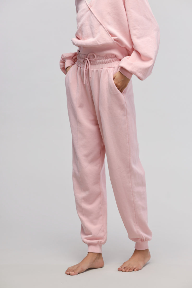 Pink Terry Travel Joggers