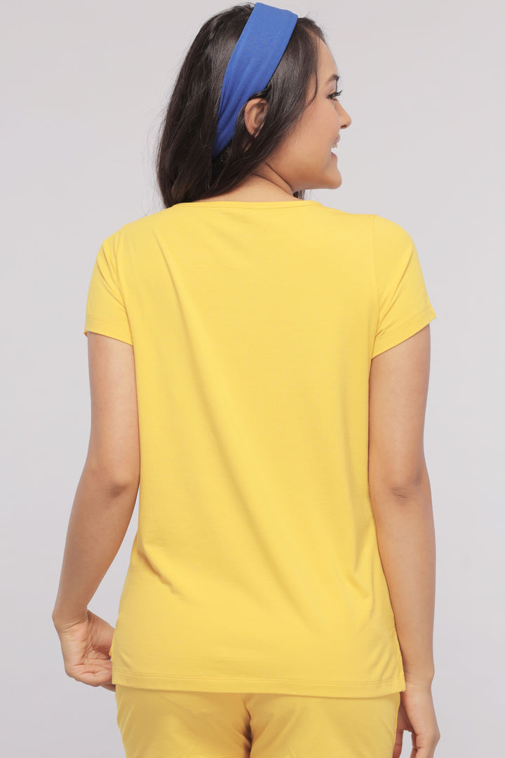 Sunny Lime Supima® Shorts Set, vibrant yellow, stylish and comfortable outfit.