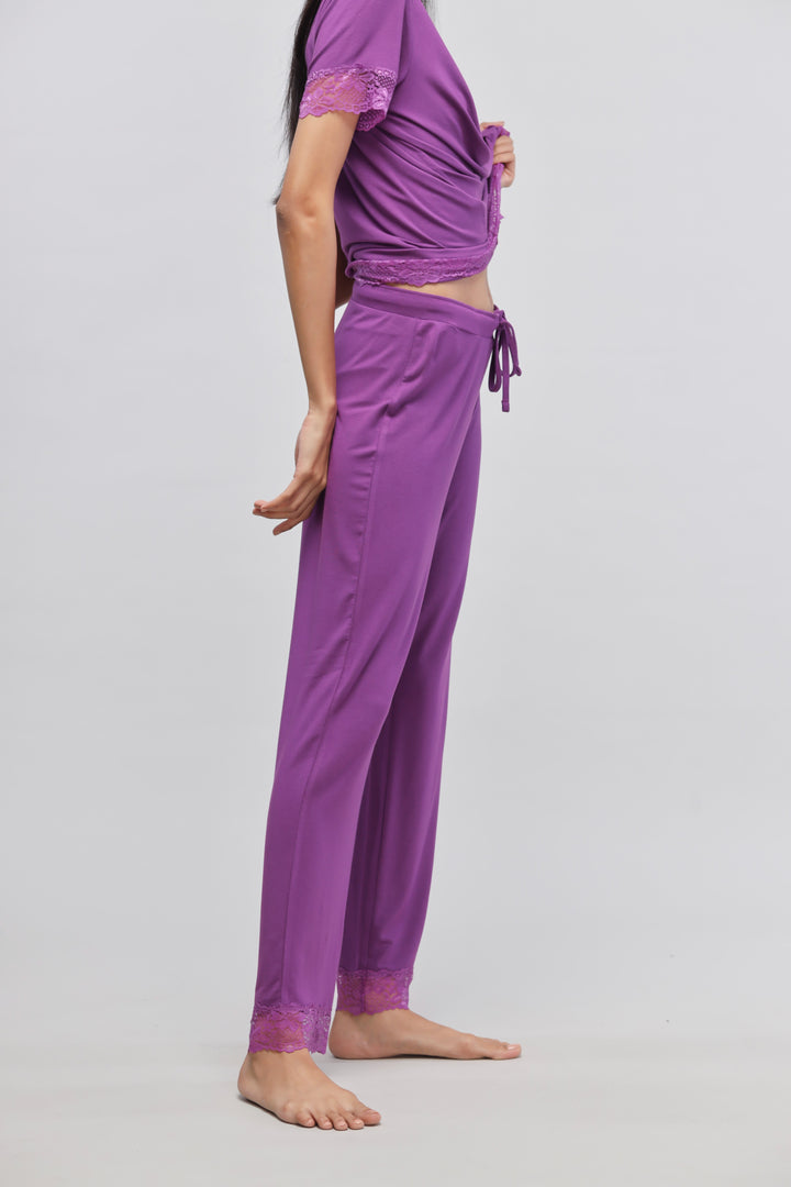 Dreamy Purple Lace Pajama Set