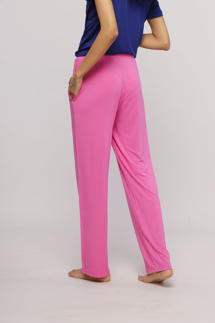 Professional Sleepyhead Straight Pajama Set in pink with relaxed fit.
