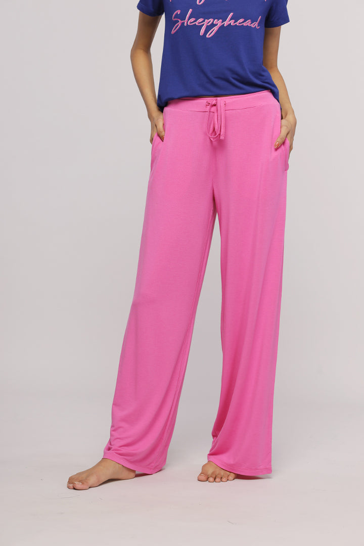 Professional Sleepyhead Flared Pajama Set in pink, comfortable and stylish.