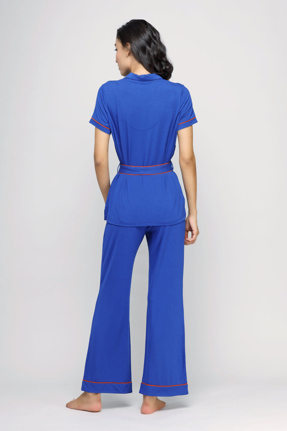 Perky Blue Flared Pajamas Set with stylish design and comfortable fabric.