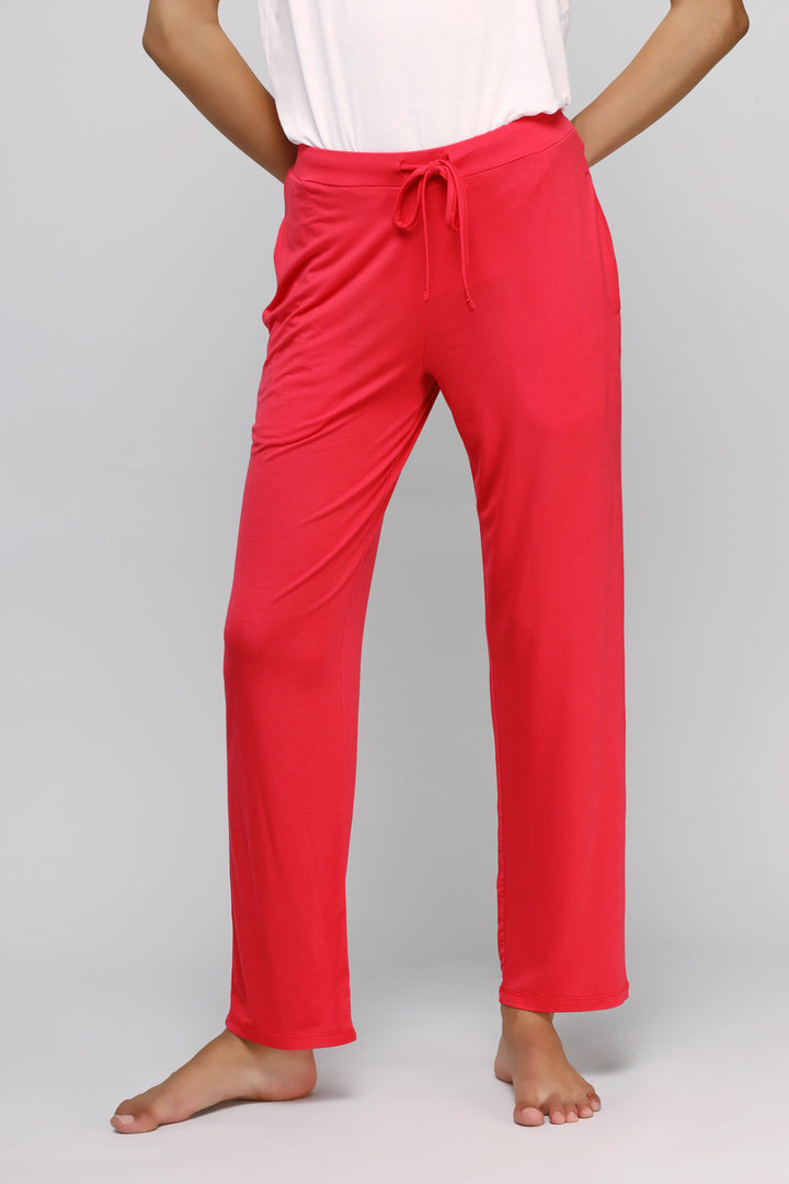 Love Red Straight Lounge Pant for comfortable and stylish lounging.