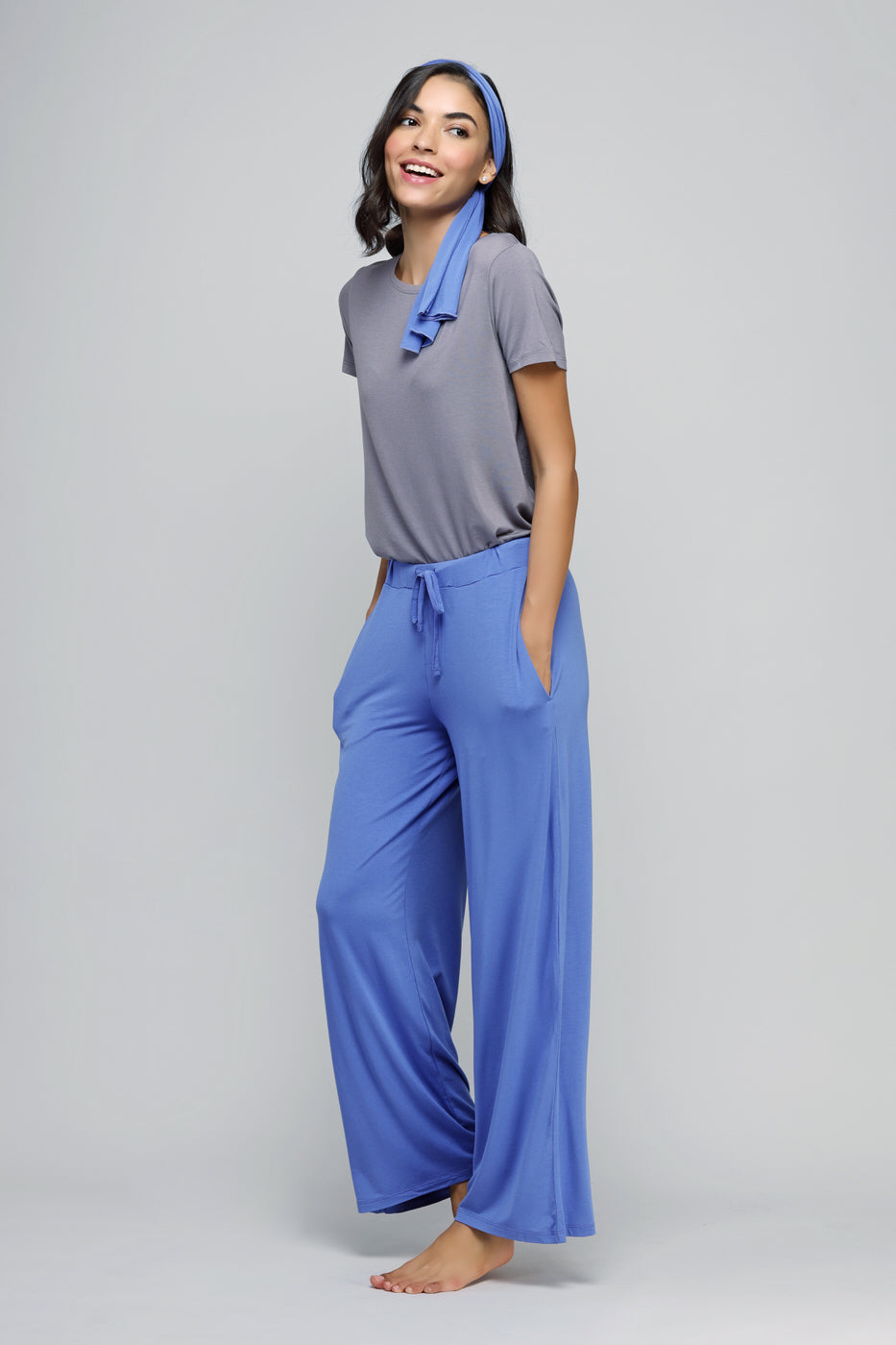 Relaxed Blue Flared Lounge Set