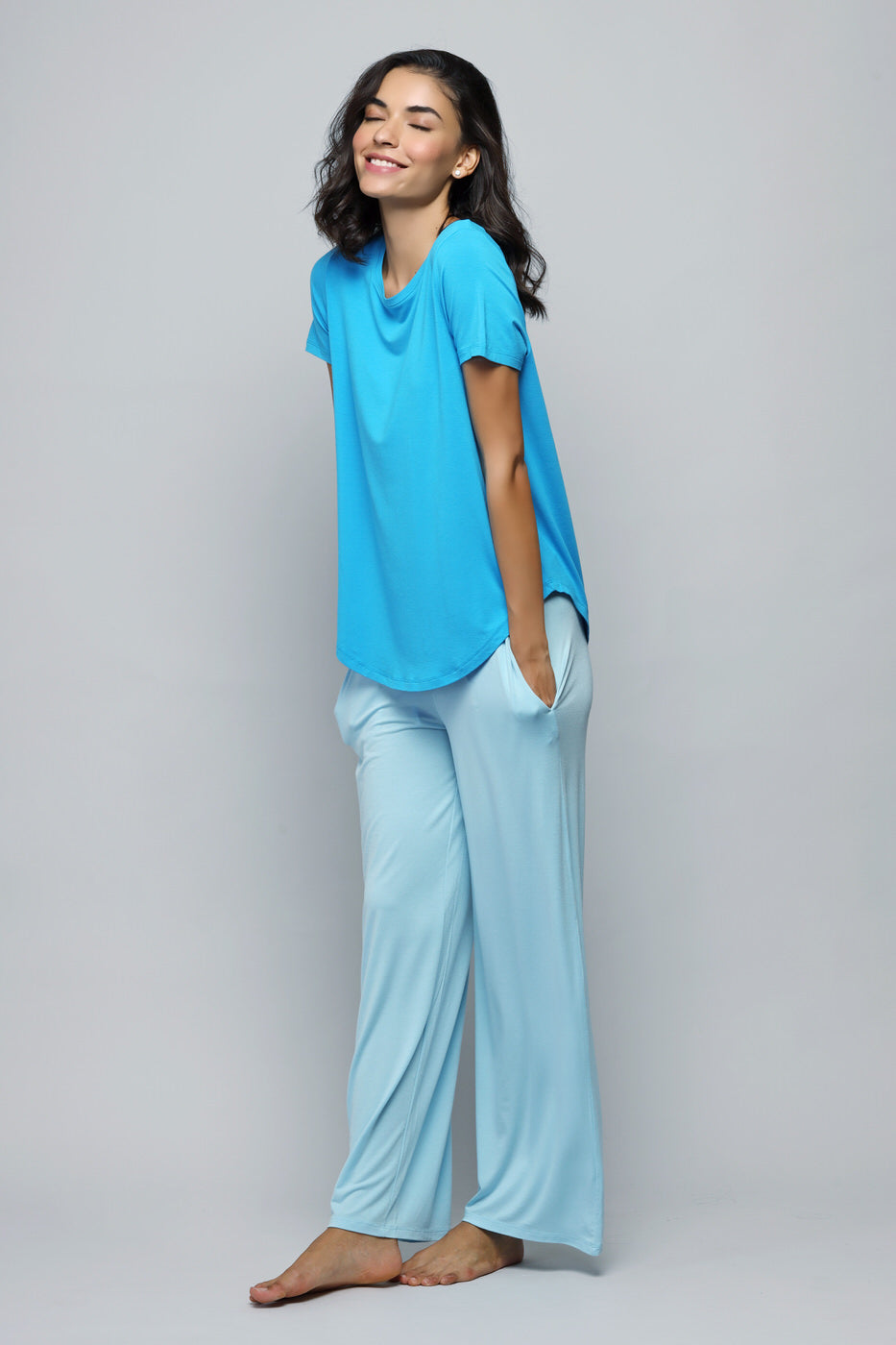 Breezy Blue Flared Lounge Set