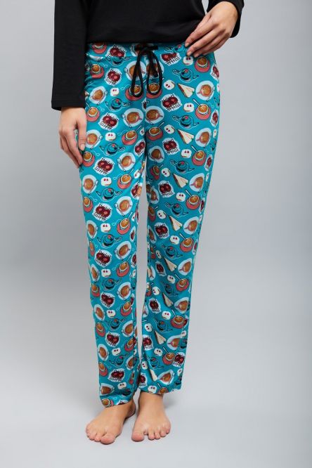 Brunch Ready Pajamas with fun food print, perfect for cozy mornings.