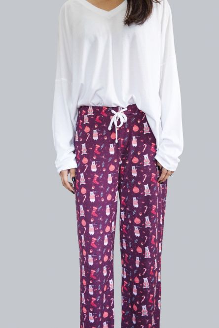 Frosty Christmas Pajama Set with festive print and cozy design.