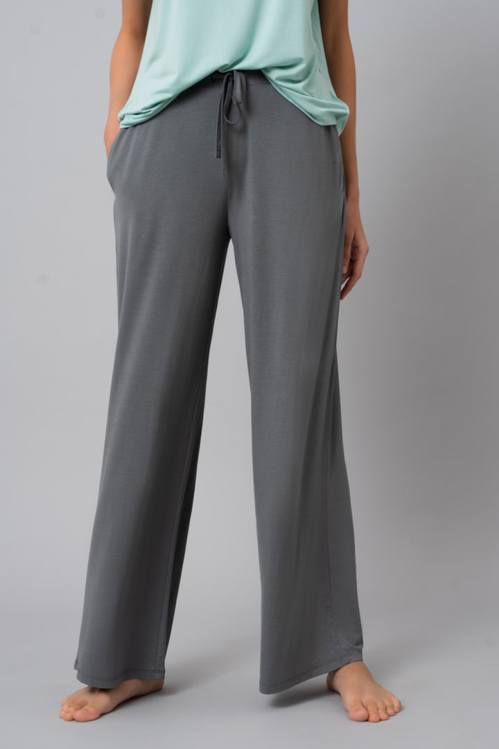 Grey Pearl Flared Lounge Set featuring stylish comfortable pants.
