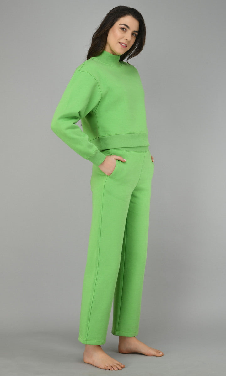 Glam Green Fleece SweatShirt