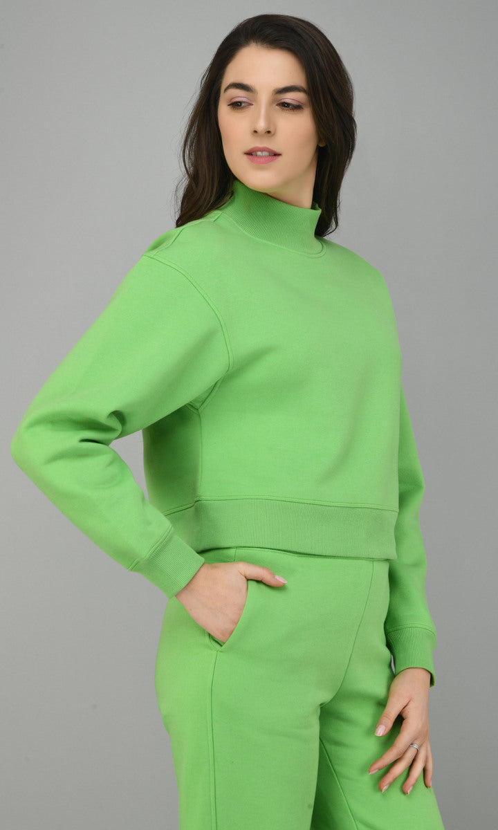 Glam Green Fleece SweatShirt