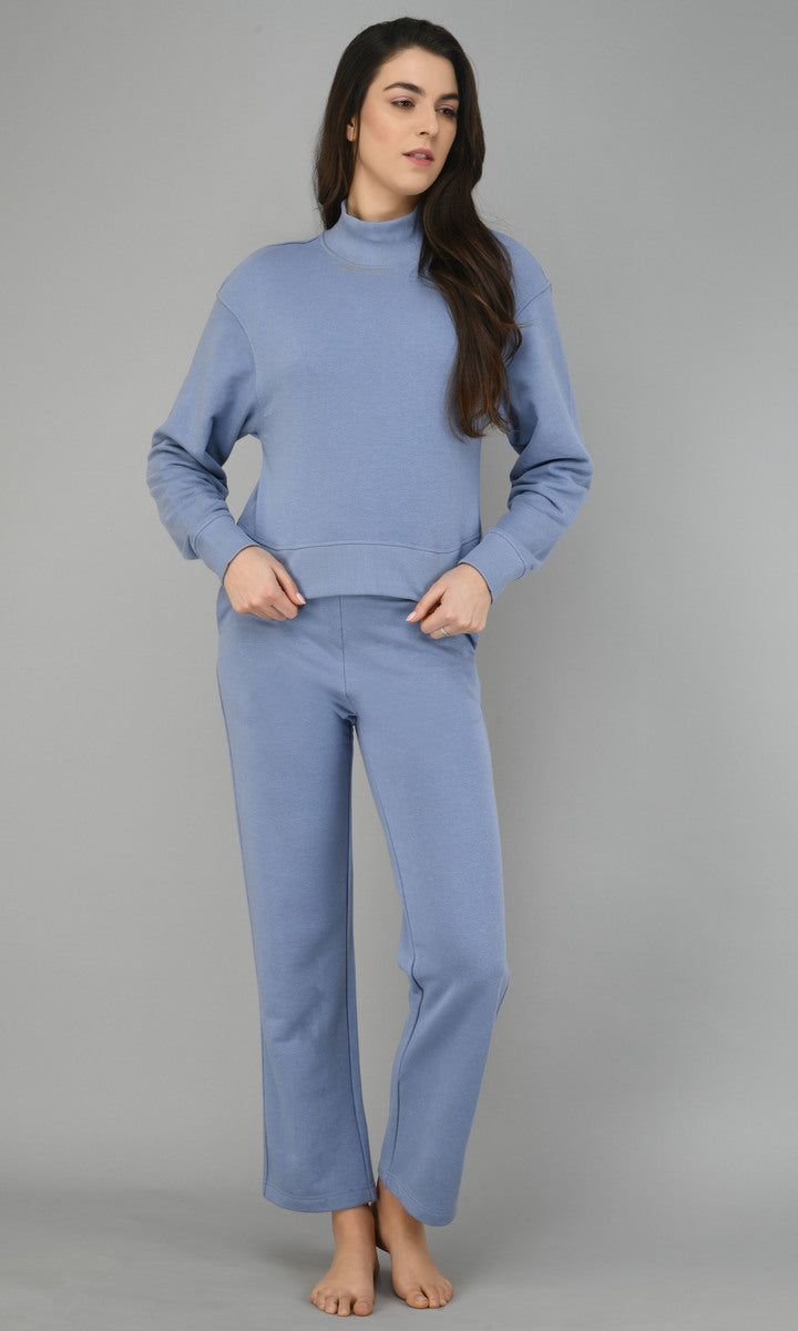 Ice-Blue Fleece SweatShirt