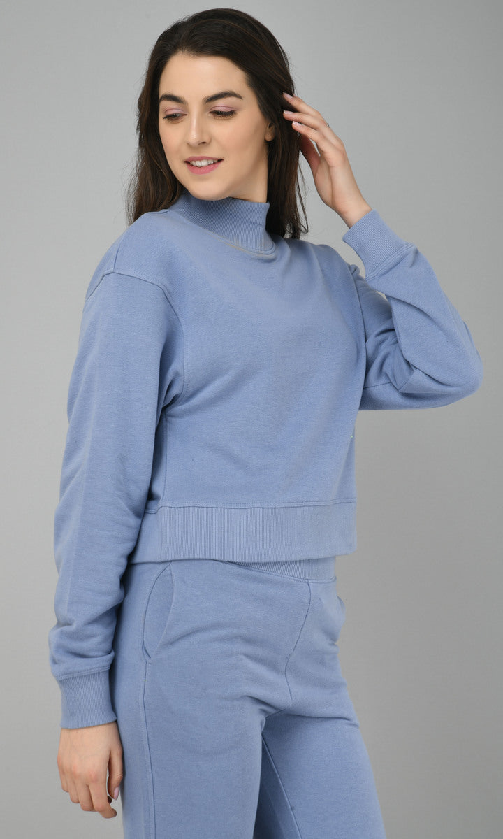 Ice-Blue Fleece SweatShirt