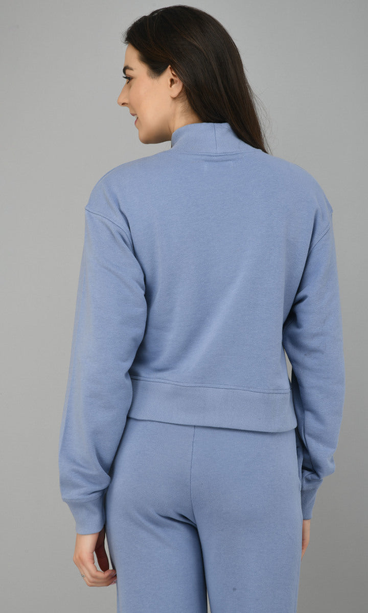 Ice-Blue Fleece SweatShirt