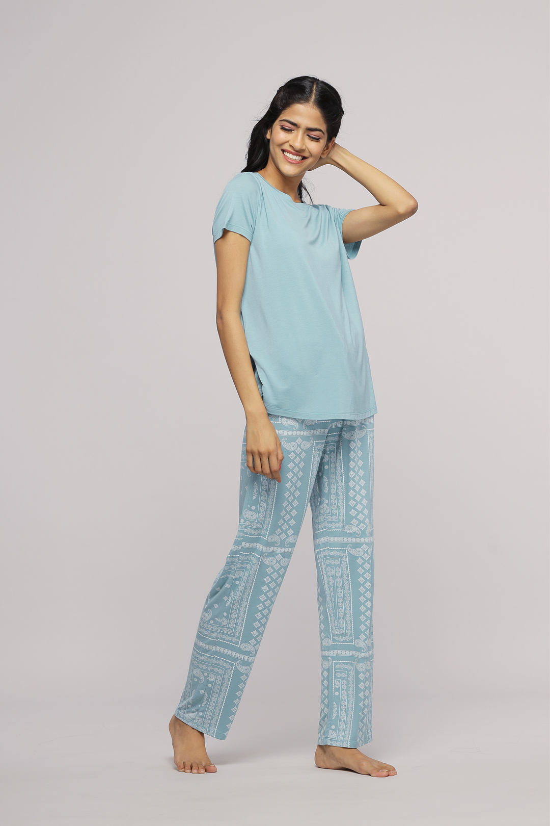 Geometric Paisley Pajama Set