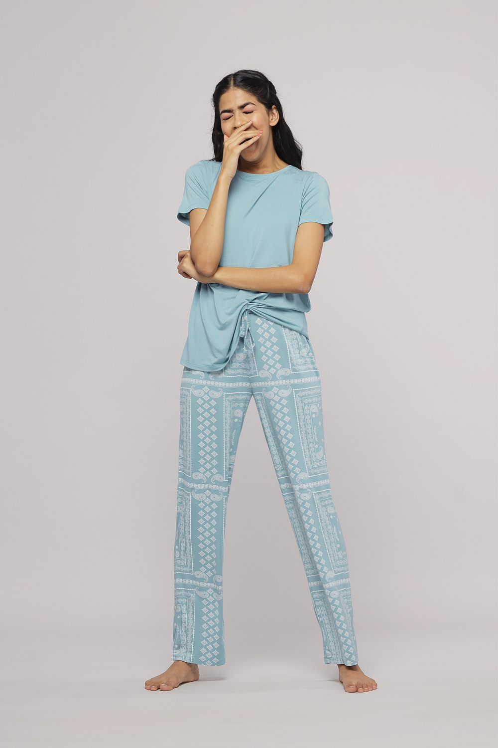 Geometric Paisley Pajama Set