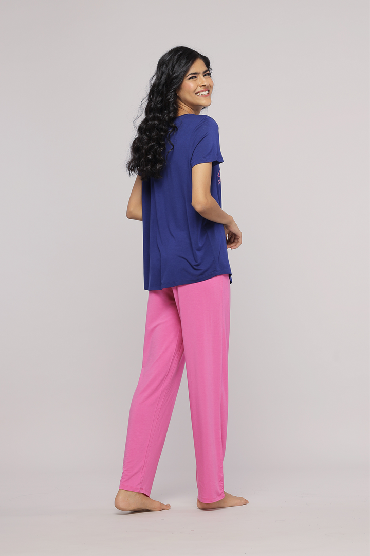 Glam Pink Straight Pajamas