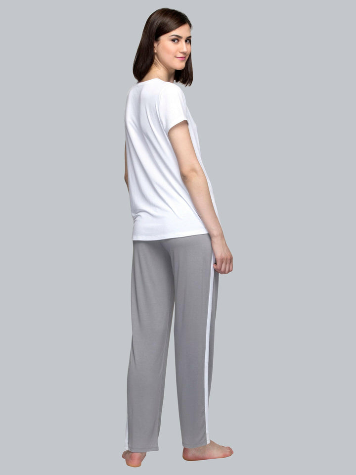 Deep Grey Trackpants With Side Piping Set.