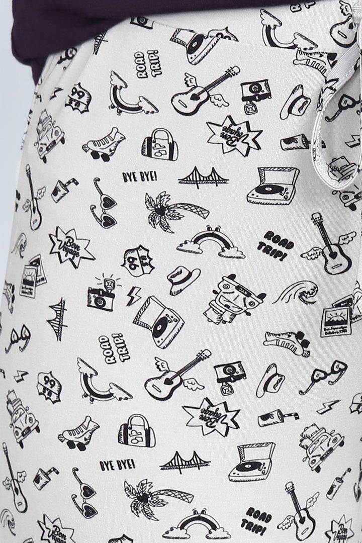 Bon Voyage Shorts Set featuring fun travel-themed patterns and designs.
