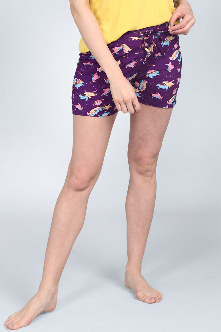 Spaced Out Unicorn Shorts Set for playful summer style.