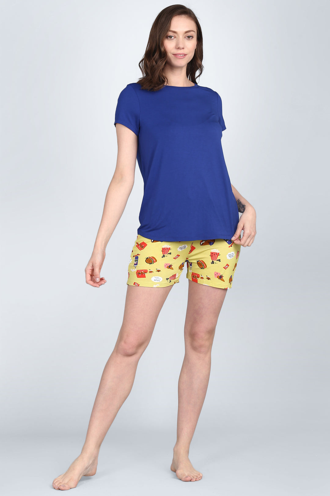 Snuggle Blue Shorts Set