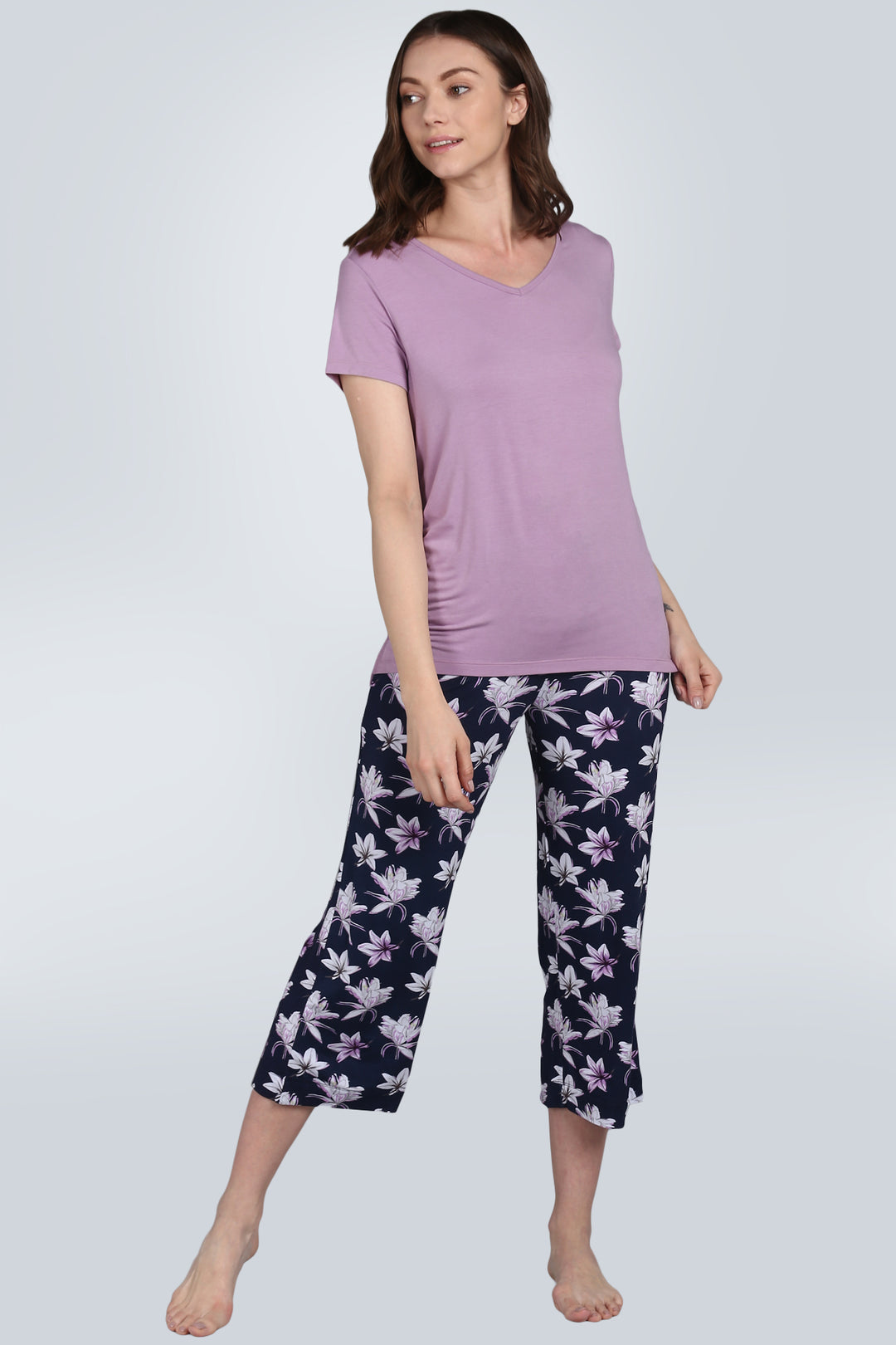Lavender Sparkle Capri Set