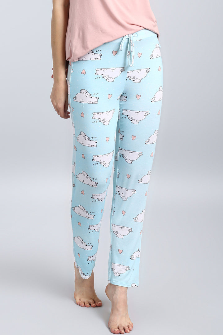 Cute puppy print pajamas for cozy bedtime comfort.