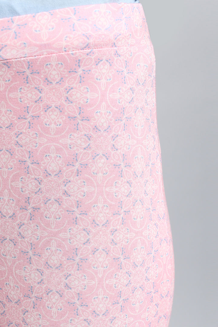 Blush Pattern Pajama featuring a delicate floral design in soft pink.