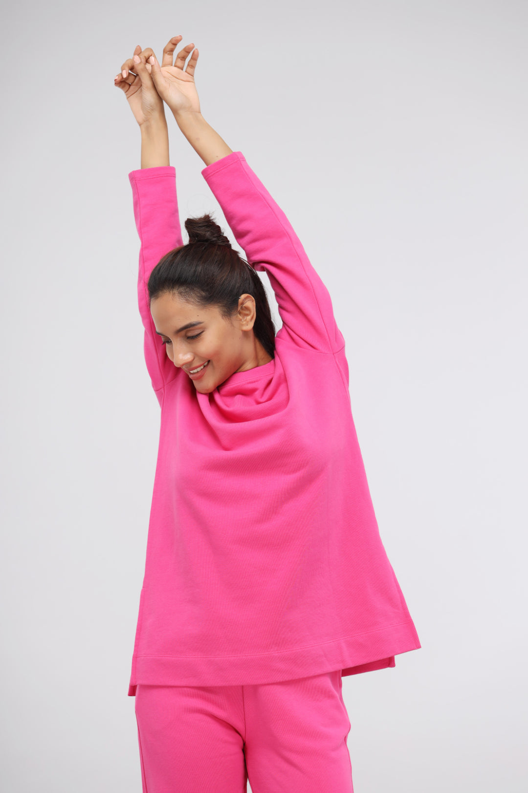 Pink Long Terry Pullover Set