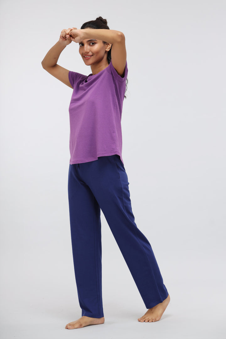 Functional Blue Supima® Straight Lounge Pant