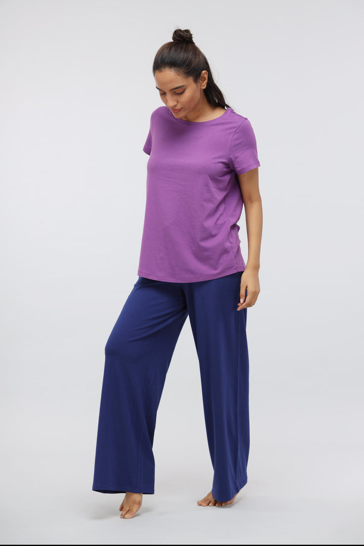 Functional Blue Supima® Flared Lounge Pant
