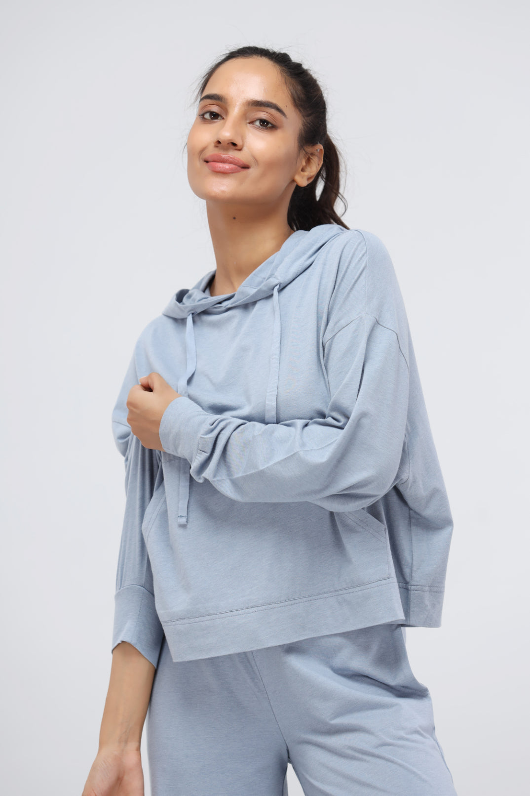 Dusty Blue Luxflo Travel Hoodie