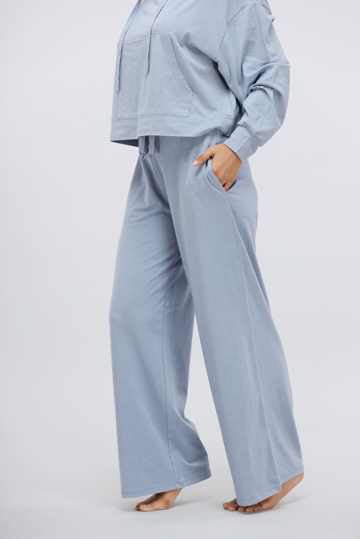 Dusty Blue Luxflo Travel Pant – NeceSera