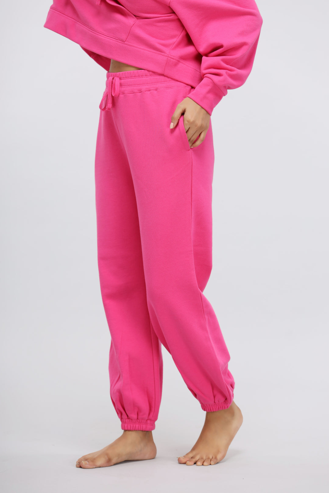 Pink Terry Relaxed Jogger for comfortable and stylish loungewear.