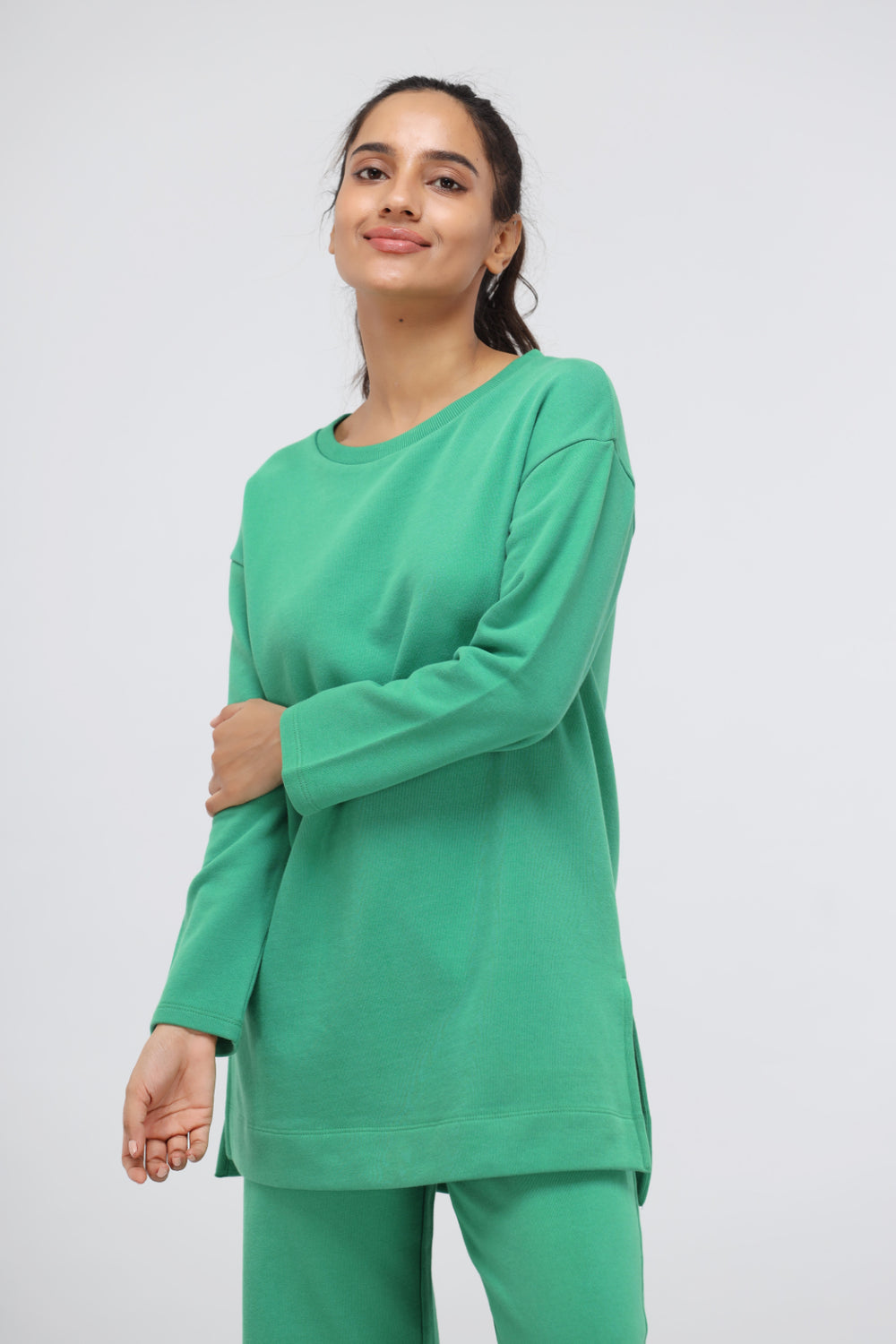 Green Bee Cotton Terry Pullover Set