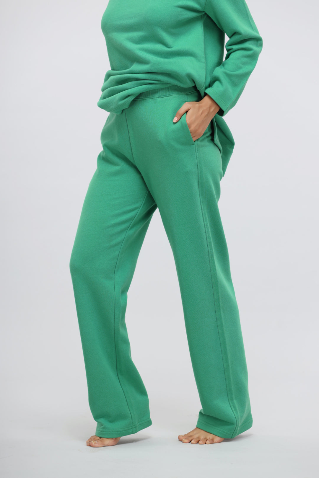 Green Bee Terry Straight Travel Pant