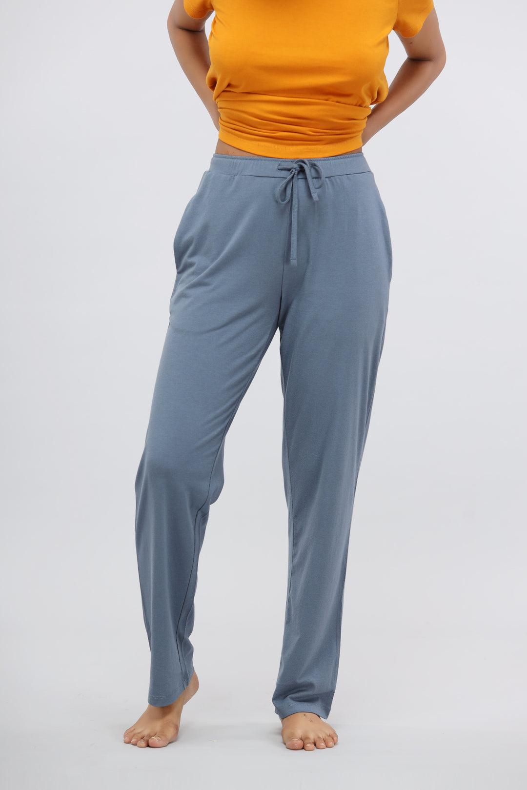 China Blue Supima® Straight Lounge Pant