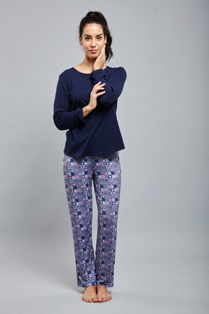 Classic Mosaic Pajama Set for comfortable and stylish sleepwear.