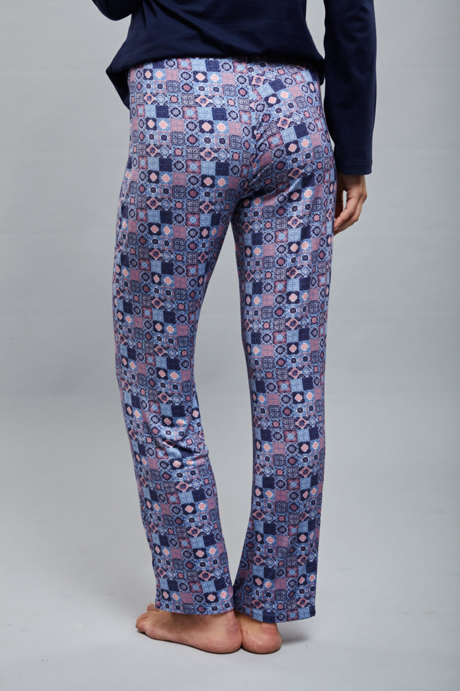 Classic Mosaic Pajamas featuring vibrant patterns and comfortable fit.