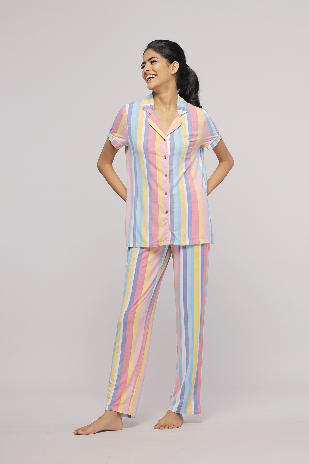 Pastel Stripe Pajama Set