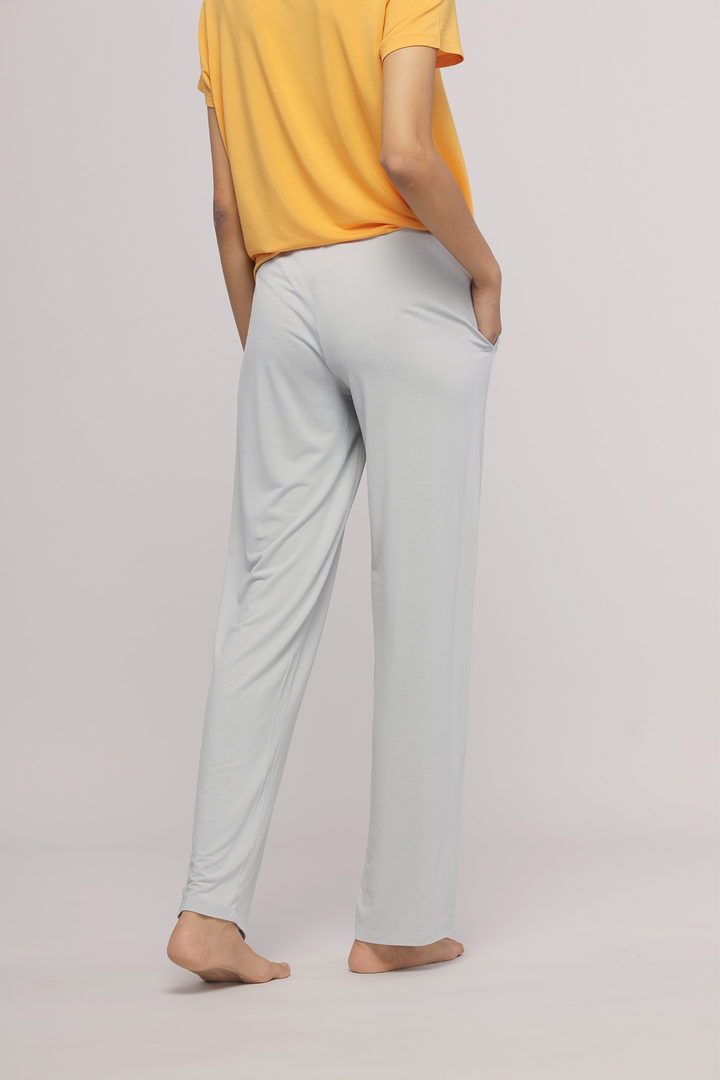 Zen Grey Straight Pajama Set featuring comfortable, stylish, and breathable fabric.