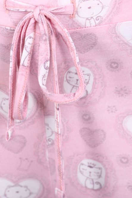 Sassy Kitty Pajama Set with cute cat patterns and pink design.